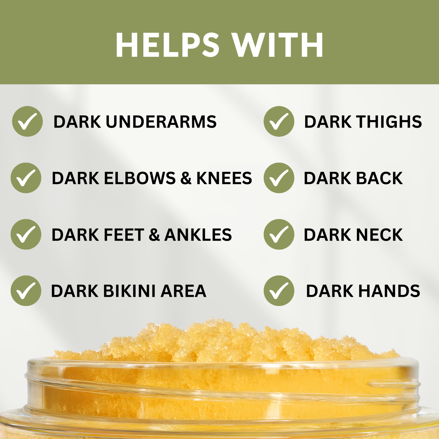 Gommage corporel au sucre curcuma  et  l’acide kojic   510 g