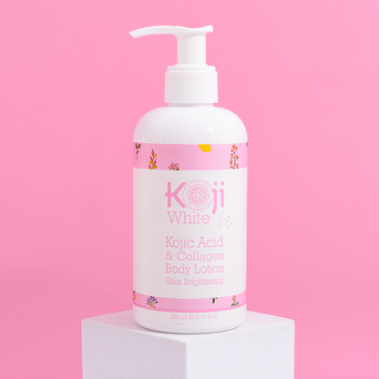 Lotion pour le corps éclaircissante à l'acide kojique et au collagène pour la peau, 2 bouteilles