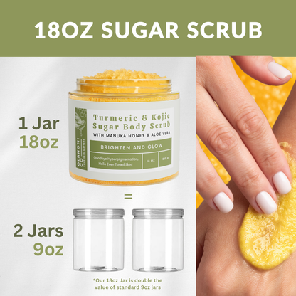 Gommage corporel au sucre curcuma  et  l’acide kojic   510 g