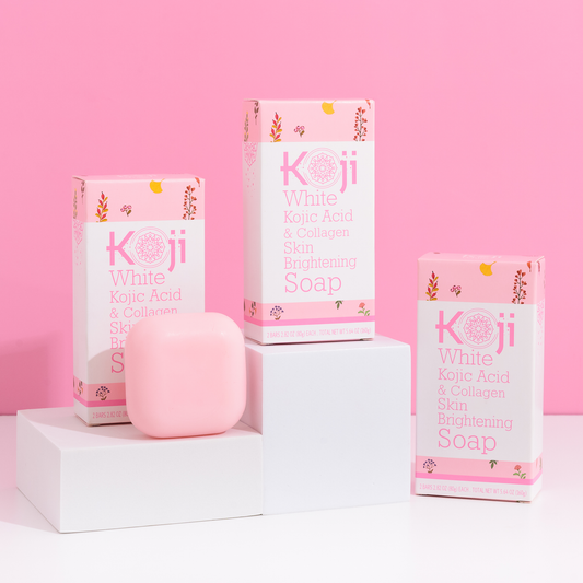 Savon éclaircissant pour la peau à l'acide kojique et au collagène