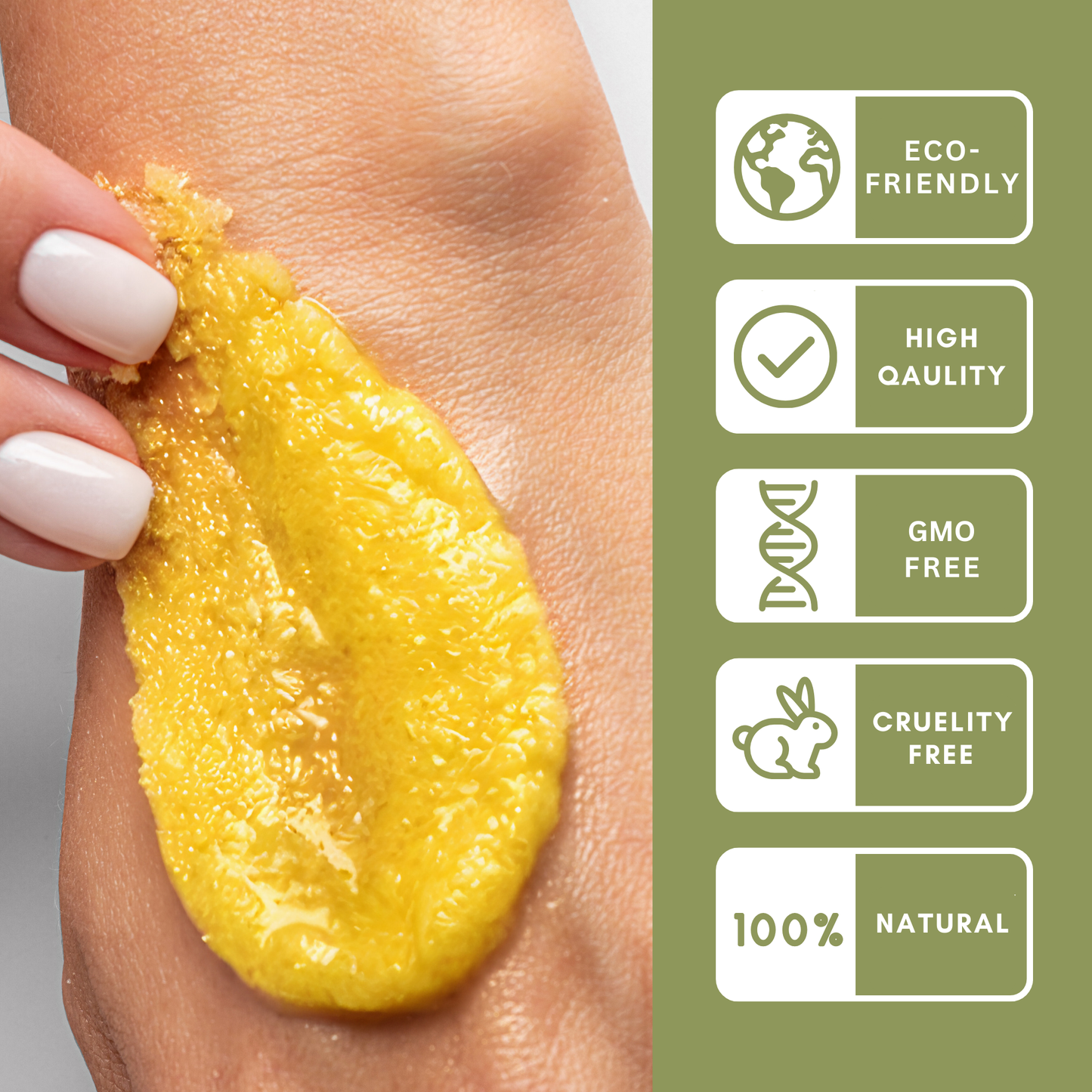 Gommage corporel au sucre curcuma  et  l’acide kojic   510 g