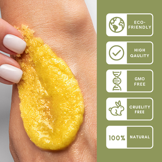 Gommage corporel au sucre curcuma  et  l’acide kojic   510 g