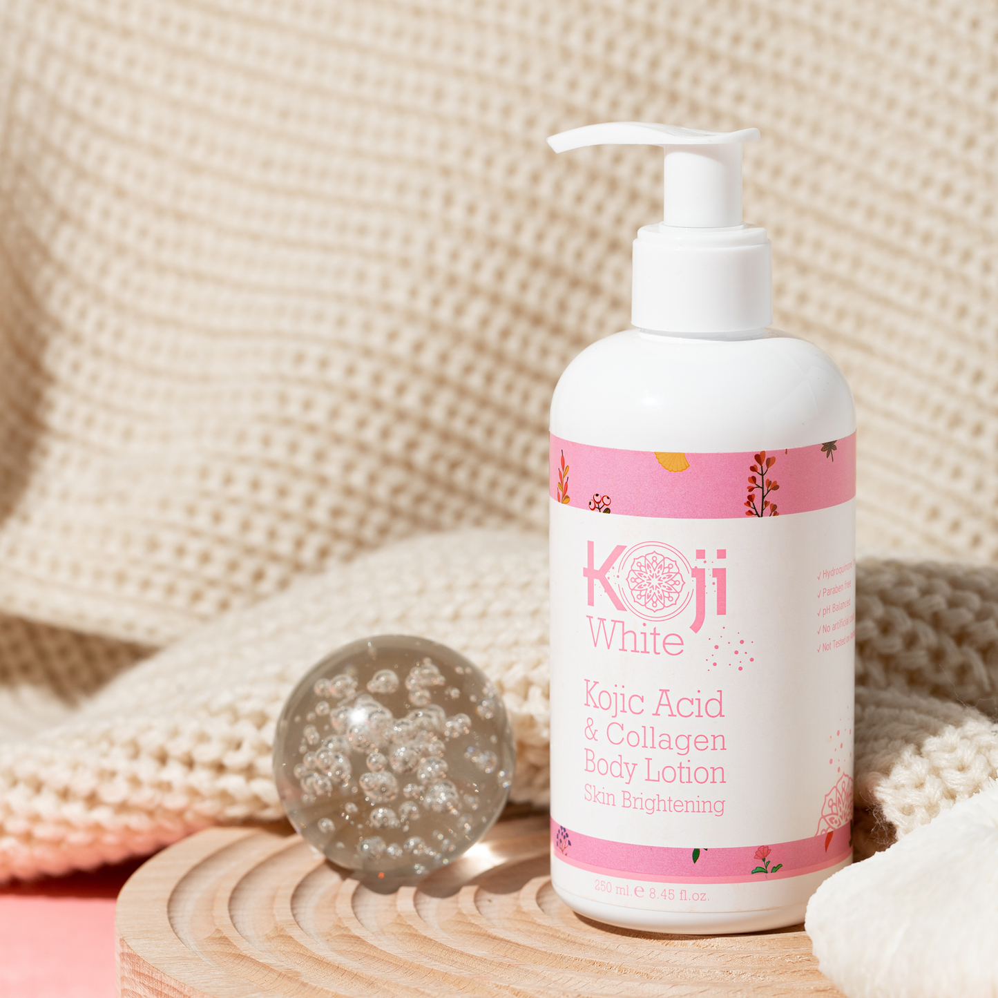 Lotion pour le corps éclaircissante à l'acide kojique et au collagène pour la peau, 2 bouteilles