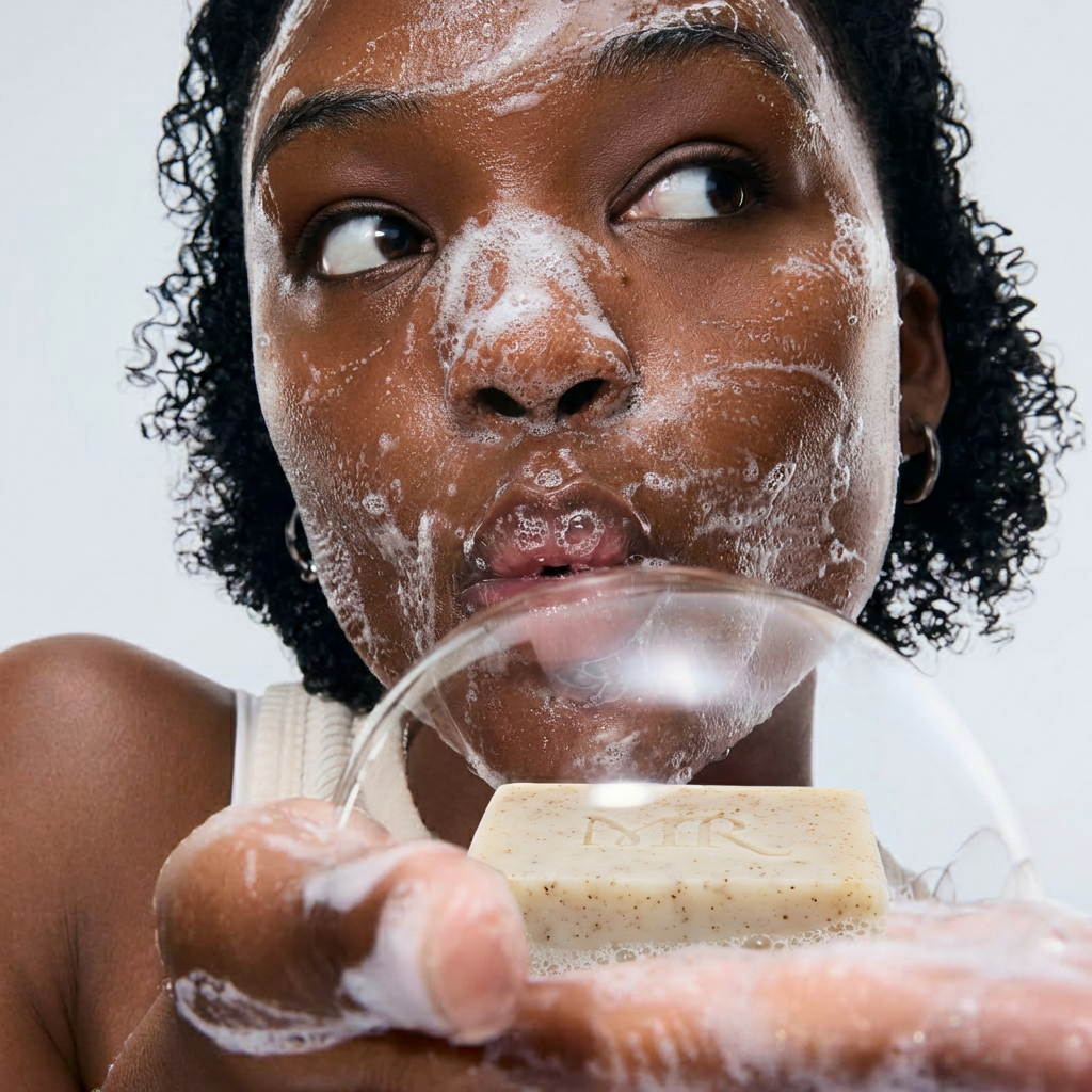 KIT COMPLET  Skincare COMPOSÉ  D’UNE MOUSSE NETTOYANT-TRIPLE-ACTION, CRÈME HYDRATANT ET UN SAVON EXFOLIANT.