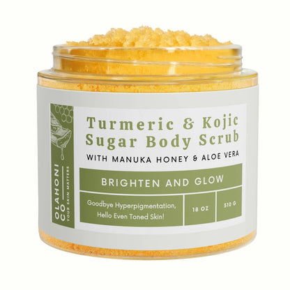 Gommage corporel au sucre curcuma  et  l’acide kojic   510 g