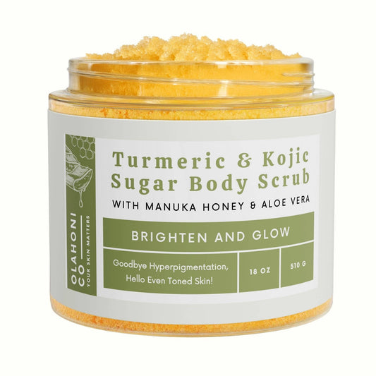 Gommage corporel au sucre curcuma  et  l’acide kojic   510 g